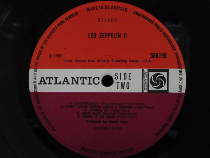 激レア☆Led Zeppelin Ⅱ UK オリジナル盤 マトリックス 2/2 | dako.ind.br